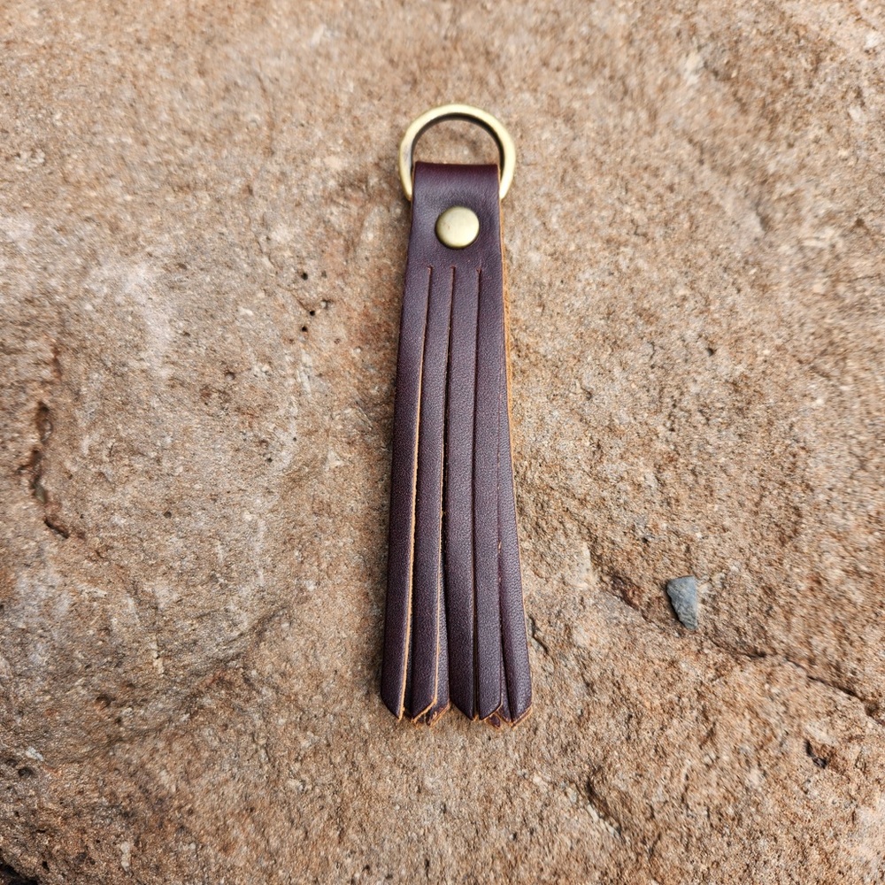 Portland Leather NWOT (Grizzly) Large Tassel Keychain.